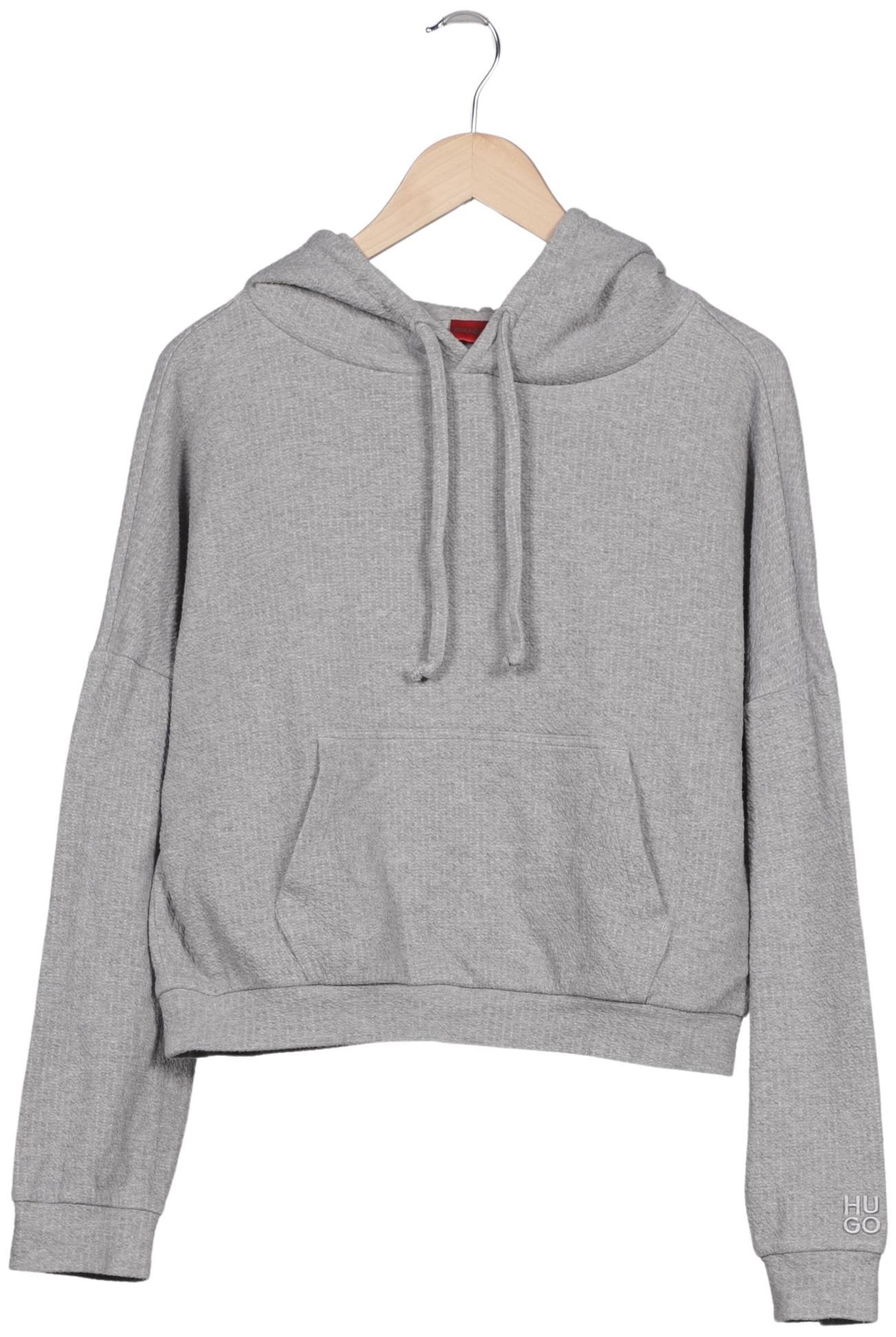 HUGO Sweatshirt & Zip-Up Hoodie in S in Grey: front