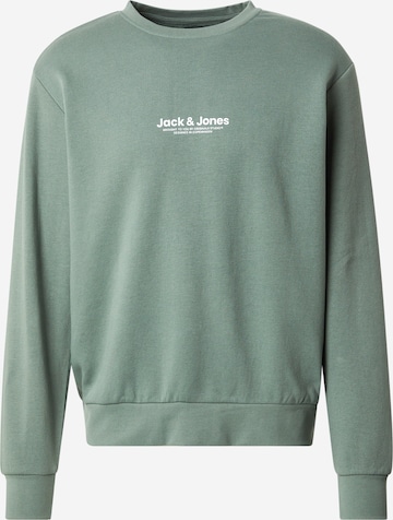 JACK & JONES Суичър 'JWHVESTERBRO' в зелено: отпред