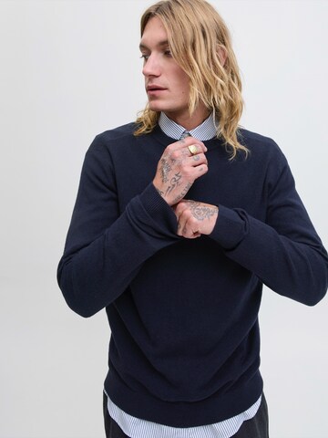 JACK & JONES Sweater 'JJEPERFECT' in Blue: front