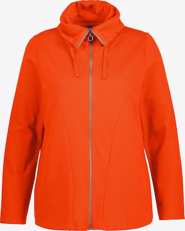 Ulla Popken Sweatvest in Oranje: voorkant