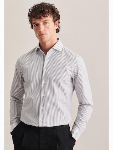 SEIDENSTICKER Slim fit Business shirt in Grey