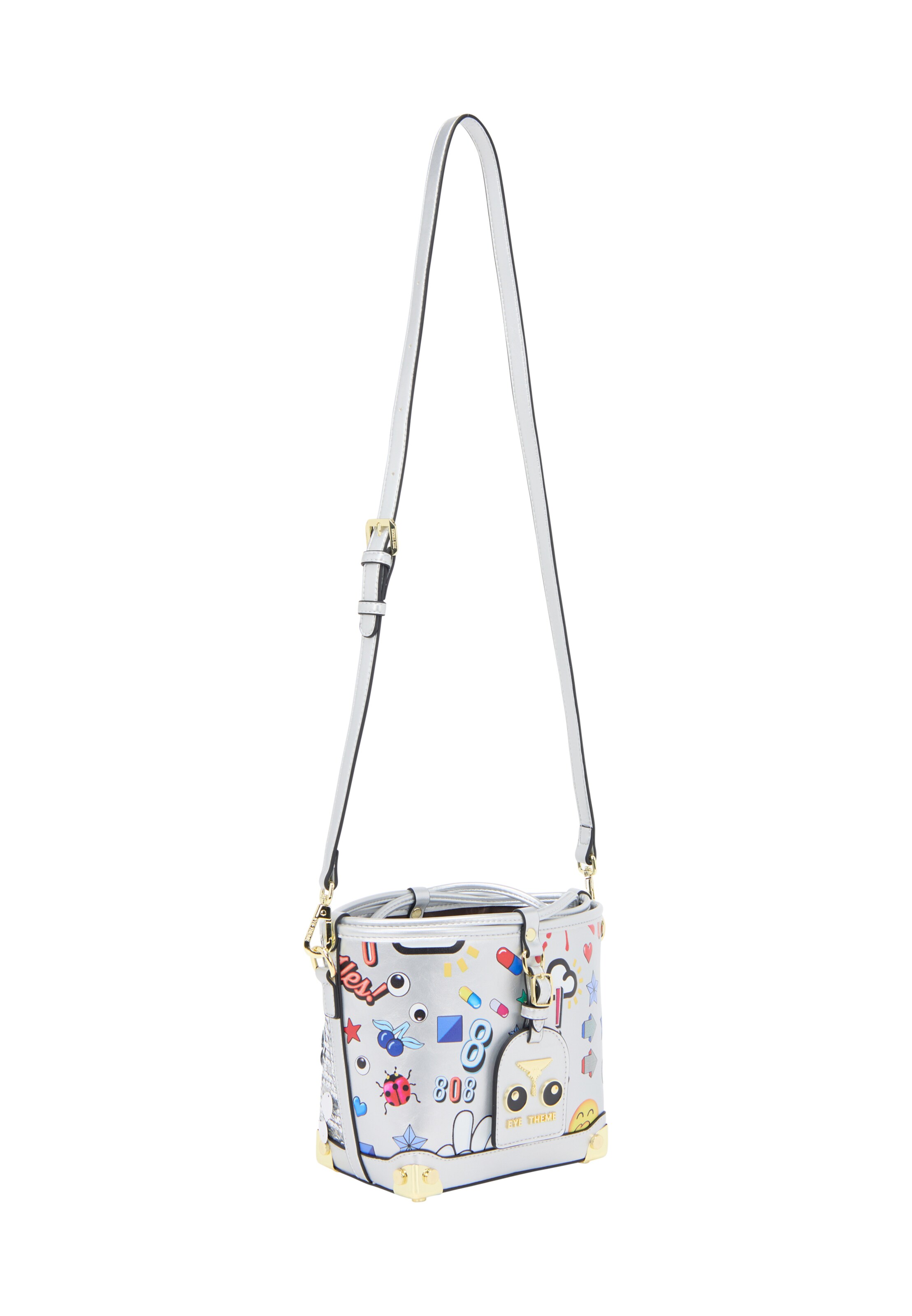MYMO Сумка через плечо 'Pop Eyetheme' в Серебристый