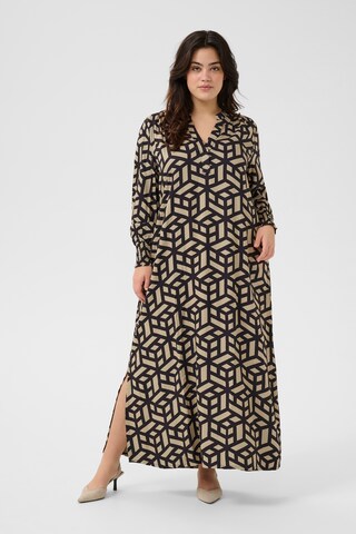 Robe 'Verona' KAFFE CURVE en beige : devant