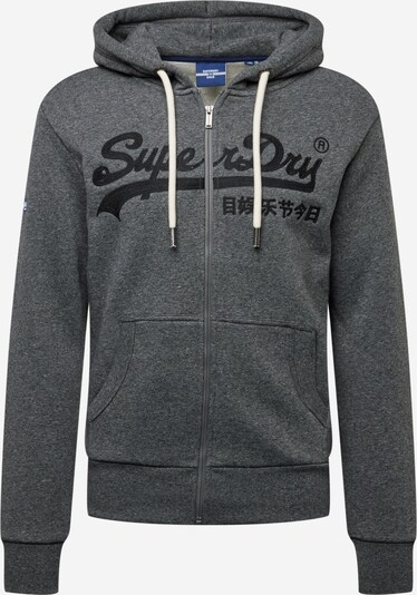 Hanorac Superdry pe gri închis / negru, Vizualizare produs