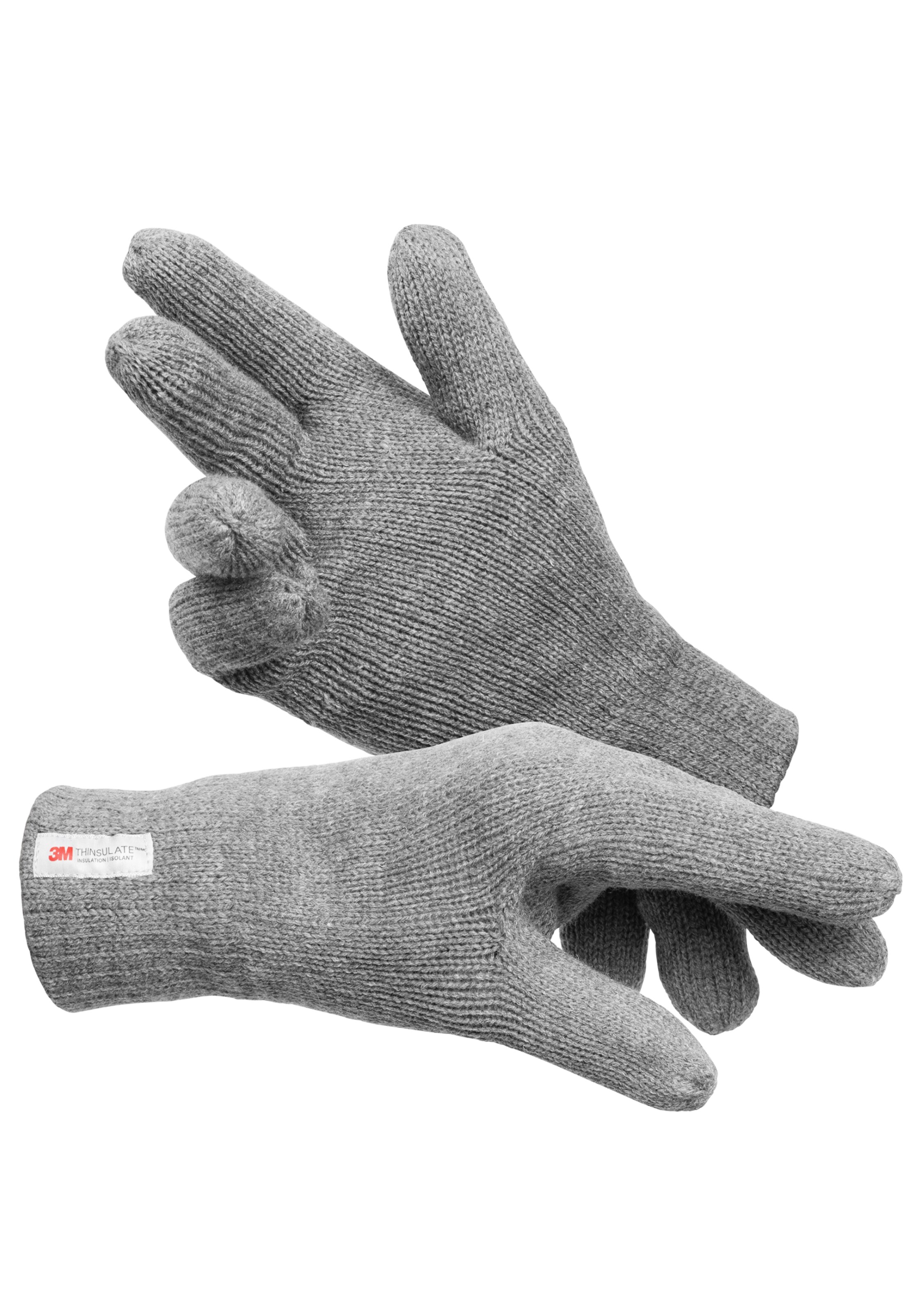 INDICODE JEANS Full Finger Gloves 'Jason' in Grey