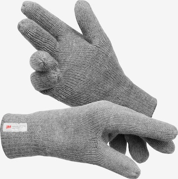 INDICODE JEANS Full Finger Gloves 'Jason' in Grey