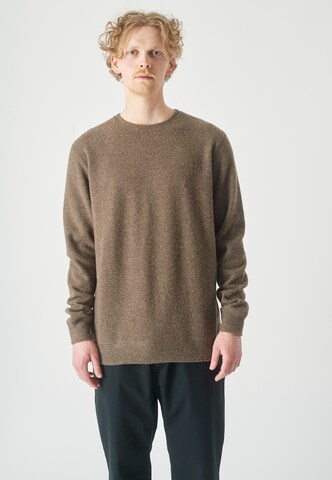 Cleptomanicx Sweatshirt 'Noitch' in Braun: Vorderseite