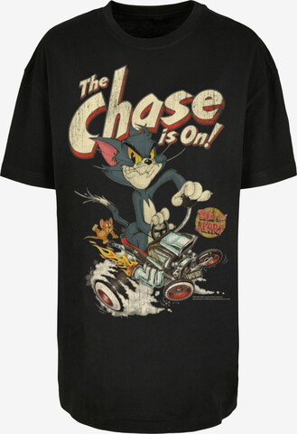 F4NT4STIC T-Shirt 'Tom und Jerry The Chase Is On' in Schwarz: predná strana