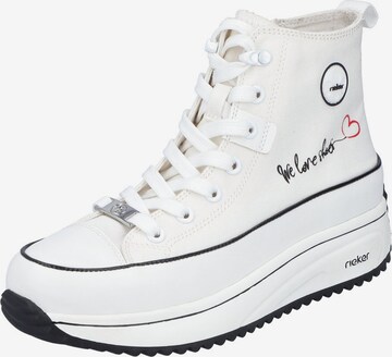 Rieker - Zapatillas deportivas altas en blanco: frente