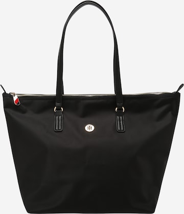 TOMMY HILFIGER Nakupovalna torba 'Poppy' | črna barva: sprednja stran