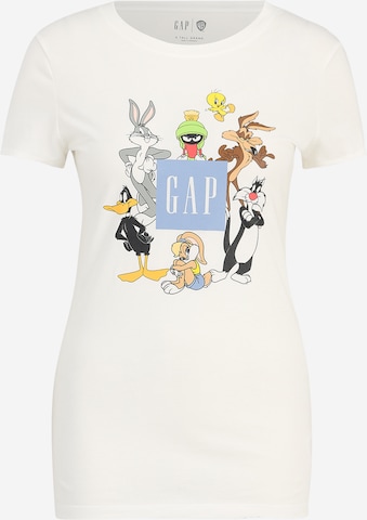 Gap Tall T-Shirt 'LOONEY TOONS' in Weiß: predná strana