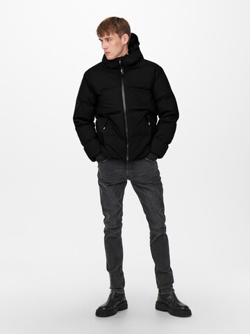 Veste d’hiver 'Marshall' Only & Sons en noir