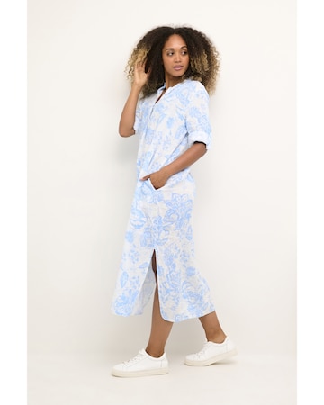 Robe 'Bellis' Cream en bleu : devant