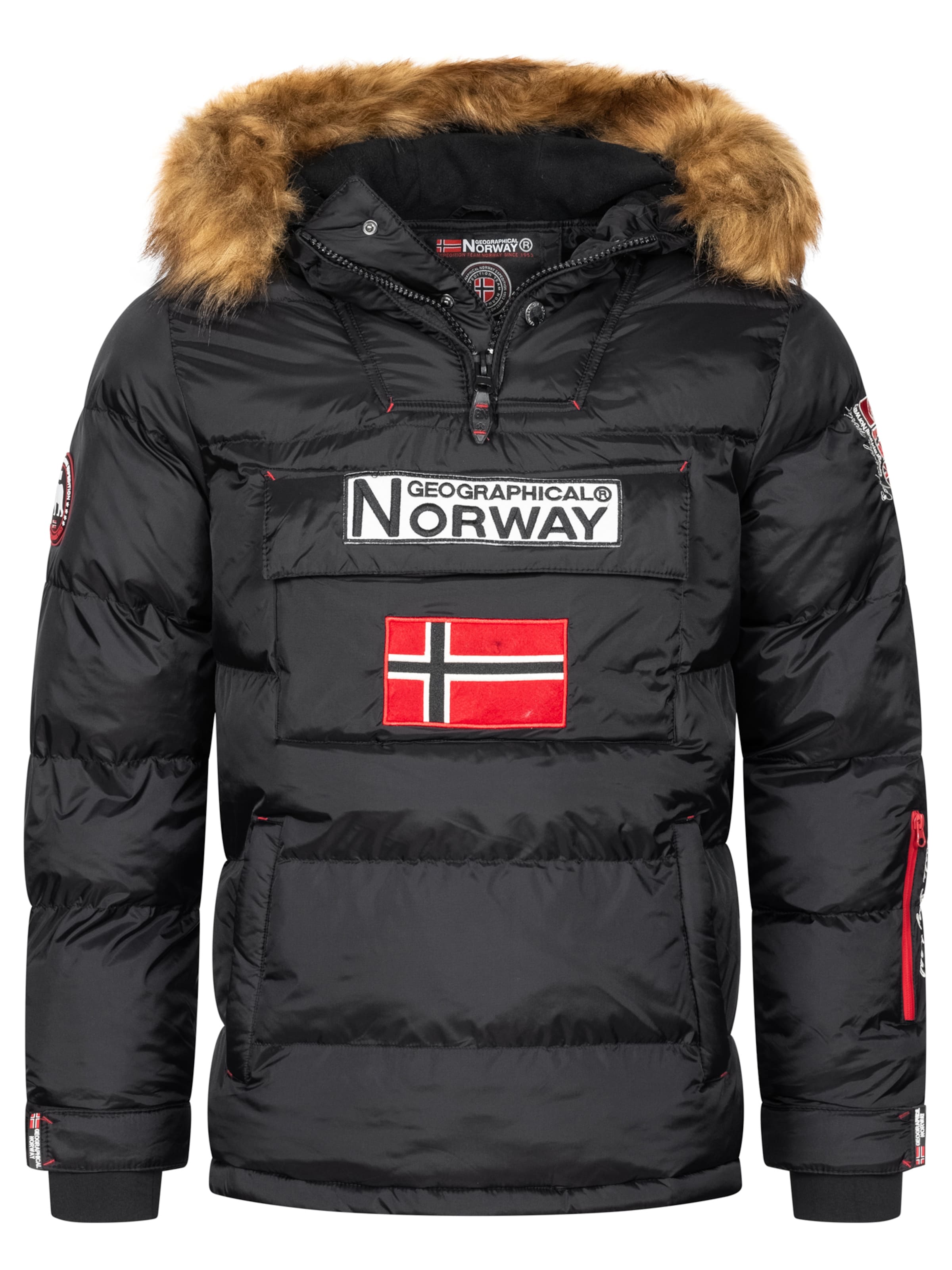 GEOGRAPHICAL NORWAY Winter jacket in Black: front