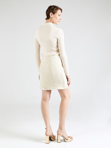 Twinset Pletena obleka | bela barva