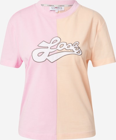 Tricou LOOKS by Wolfgang Joop pe portocaliu piersică / roz pastel / alb, Vizualizare produs