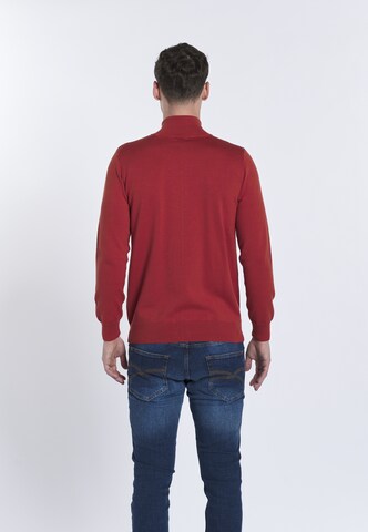 DENIM CULTURE Strickjacke 'LEOPOLDO' in Rot