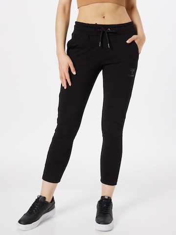 Hummel Slimfit Sportovní kalhoty – černá: přední strana