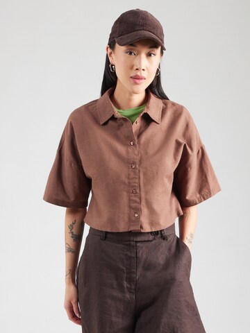 Chemisier Tally Weijl en marron : devant