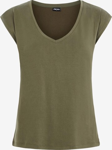 T-shirt 'Kamala' PIECES en vert : devant