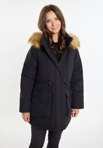 Parka d’hiver Usha en noir : devant