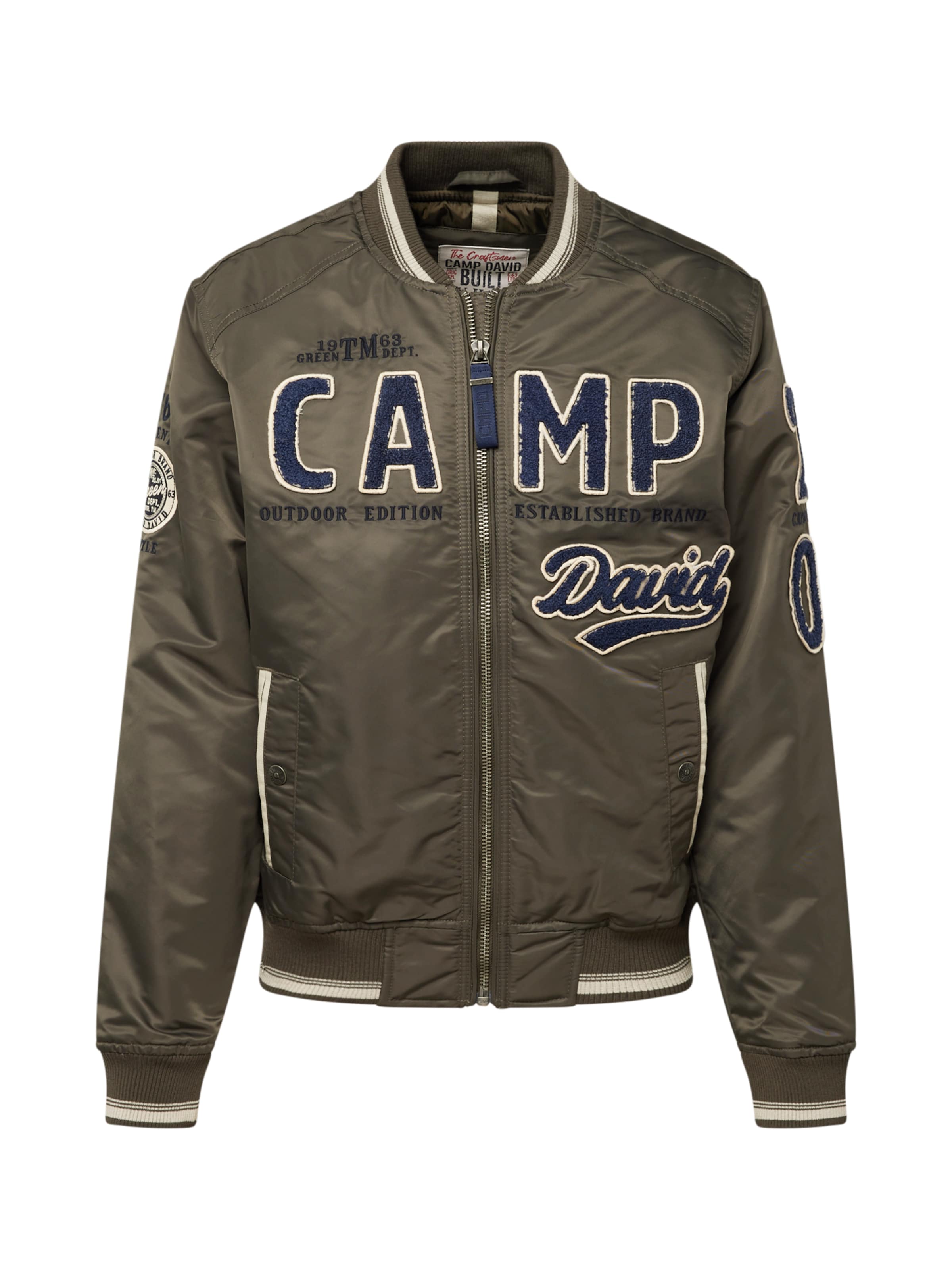 Veste mi-saison CAMP DAVID en vert : devant