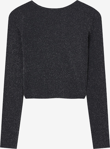 Pull&Bear Shirt in Zwart: voorkant