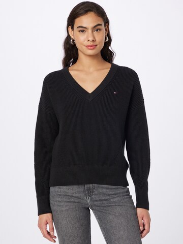 TOMMY HILFIGER Pullover in Schwarz: predná strana