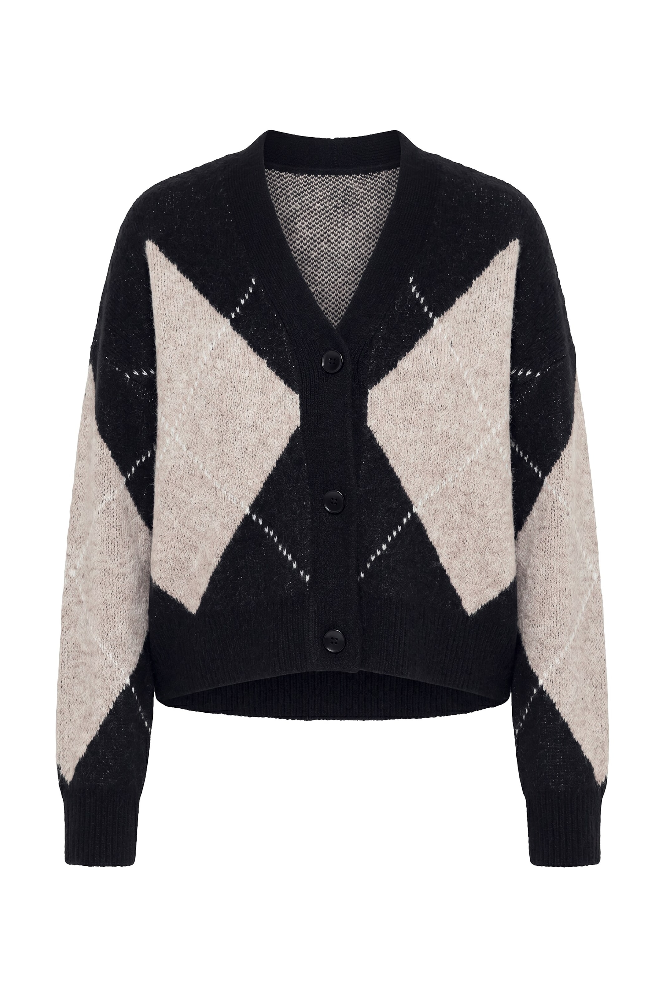 Ulla Popken Strickjacke in Schwarz: Vorderseite