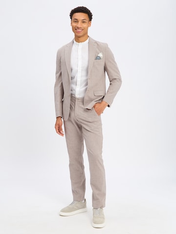 Nils Sundström Regular fit Business-colbert in Bruin