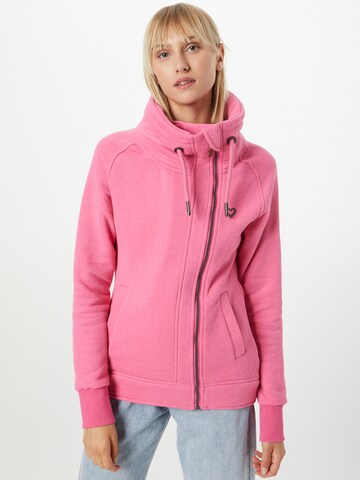 Alife and Kickin Sweat jacket 'MerylAK' in Pink: front