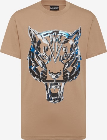 Plein Sport - Camiseta 'Chrome Tiger' en beige: frente