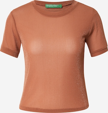 UNITED COLORS OF BENETTON Tričko – hnědá: přední strana