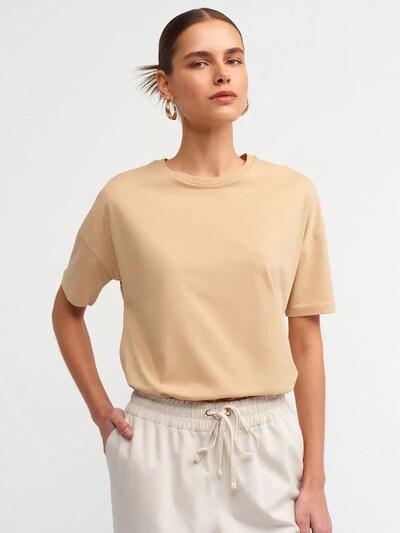 Dilvin T-shirt en L en beige, Vue avec produit