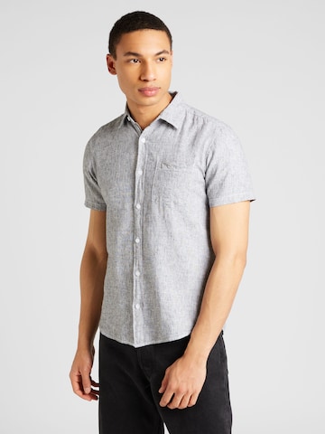 QS Slim fit Overhemd in Grijs: voorkant