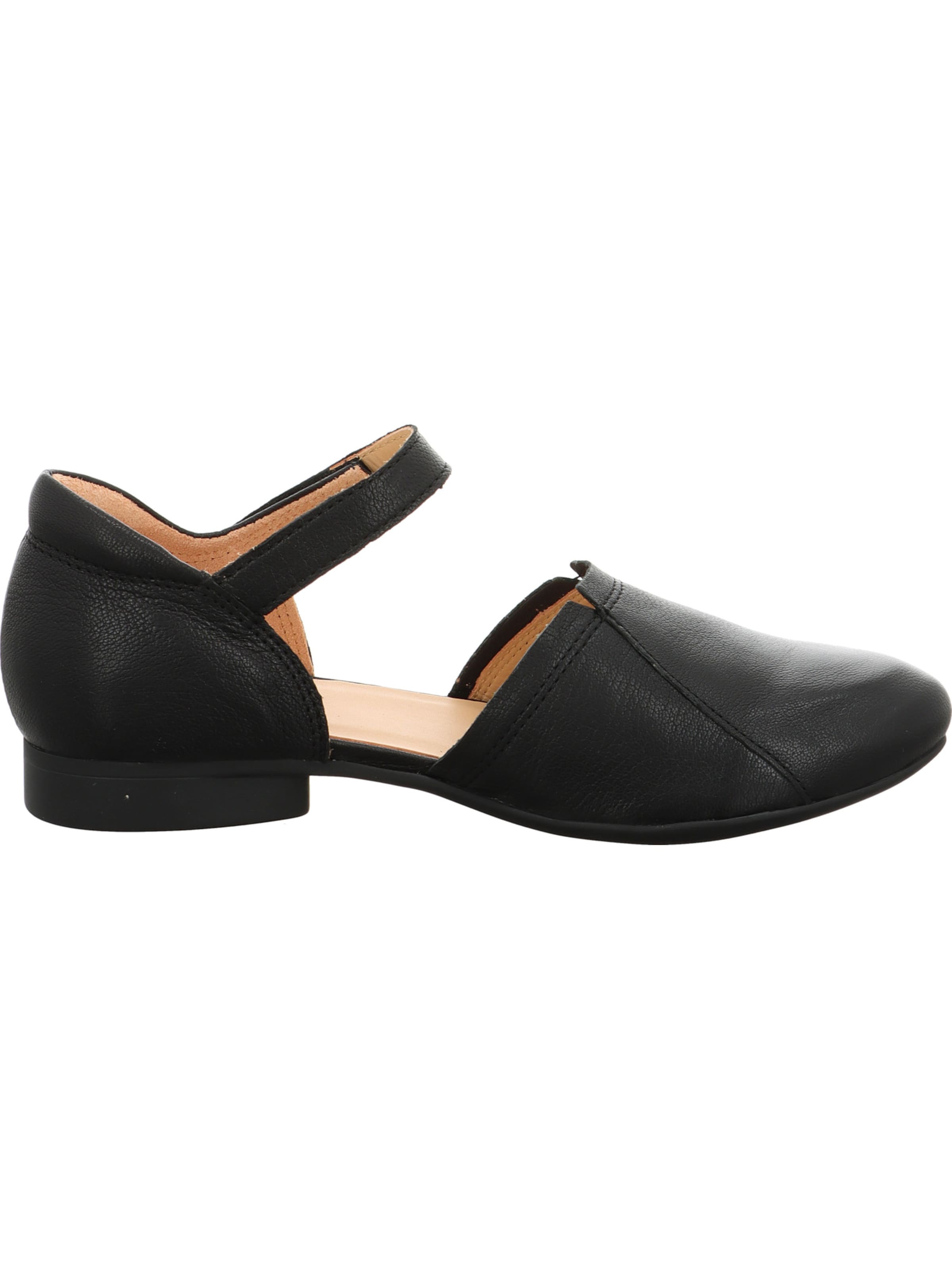 THINK! Ballet Flats with Strap 'GUAD2' in Black