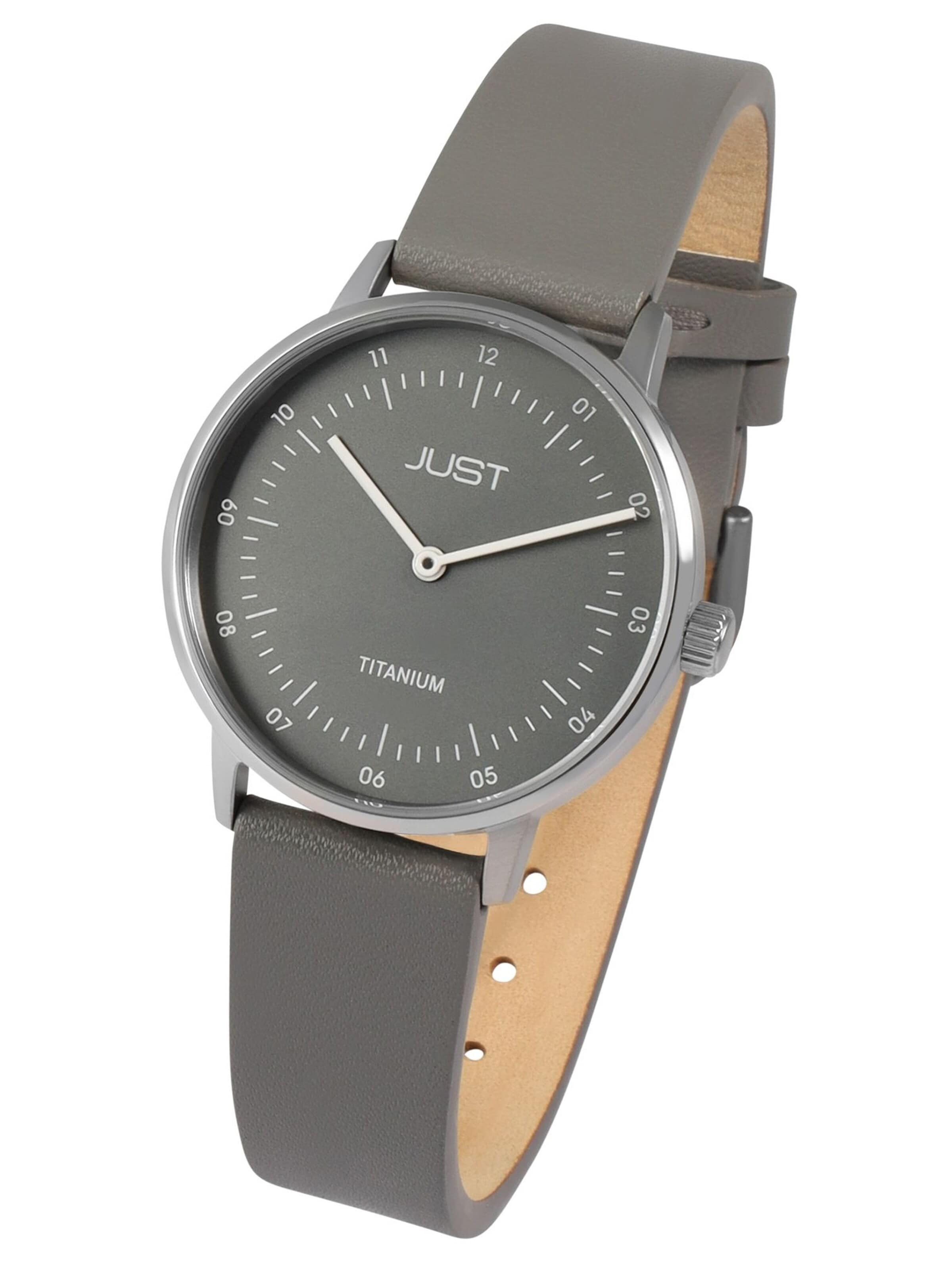 JUST Analog Watch 'Damara, 5 ATM' in Grey: front