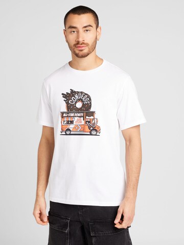 CONVERSE Shirt 'FOOD TRUCK' in White: front