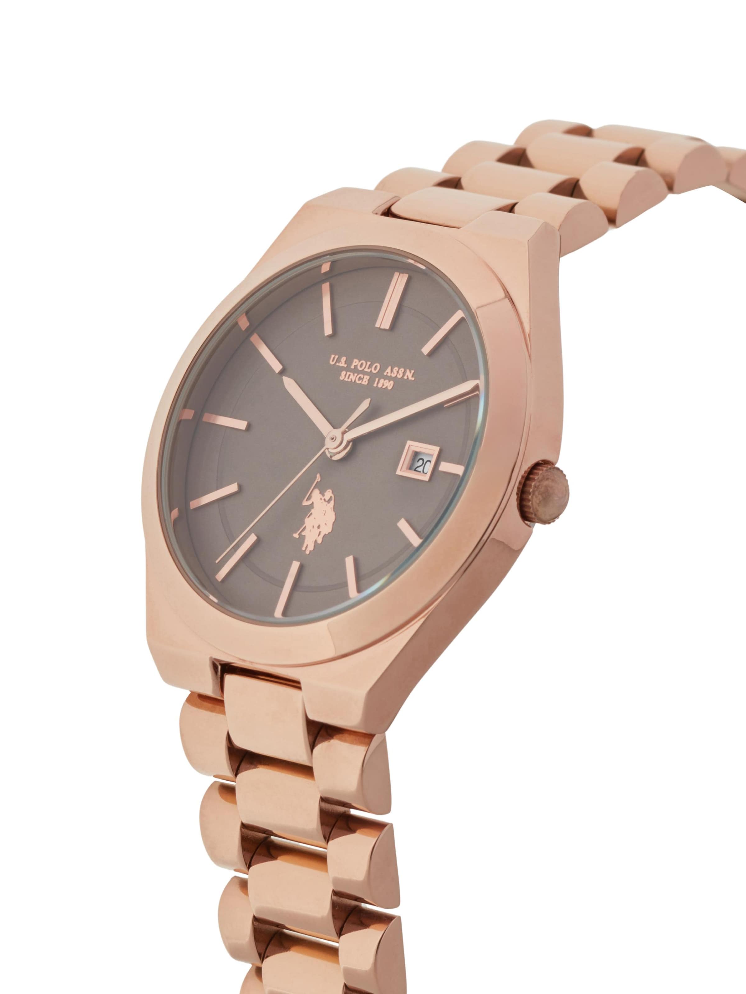 U.S. POLO ASSN. - Reloj analógico 'Chukker' en oro