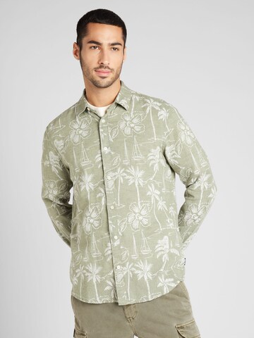 Coupe regular Chemise 'CAIDEN' Only & Sons en vert : devant