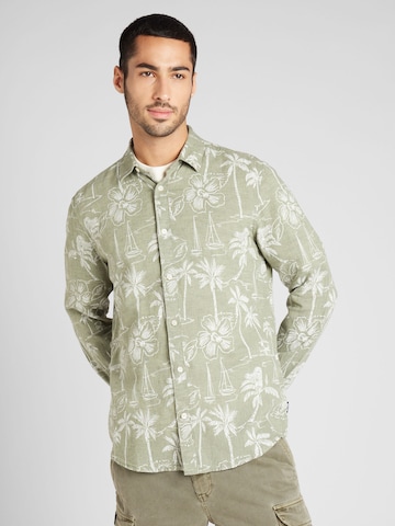 Only & Sons Regular fit Skjorta 'CAIDEN' i grön: framsida