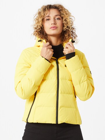 Superdry Zimní bunda – žlutá: přední strana