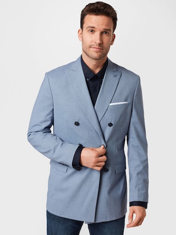 SELECTED - Ajuste regular Chaqueta tipo saco para negocios 'LOGAN' en azul: frente