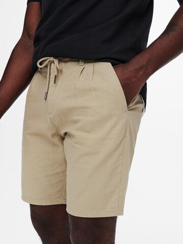 Only & Sons Regular Shorts 'Leo' in Beige