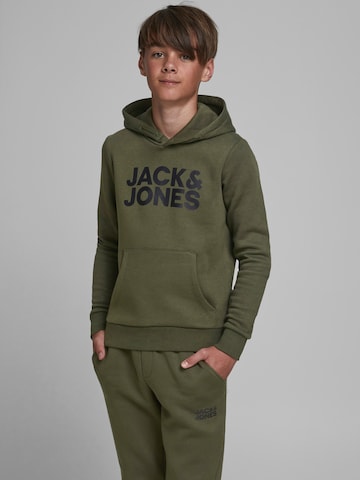 Jack & Jones Junior Regular fit Суичър в зелено: отпред