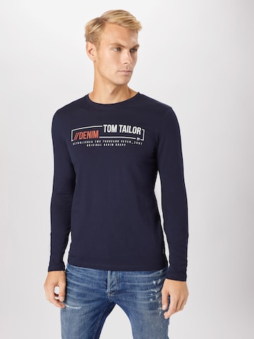 Maglietta di TOM TAILOR DENIM in blu: frontale