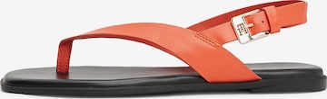 Tongs TOMMY HILFIGER en orange : devant