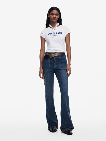 Desigual Футболка 'Who I Am' в Белый