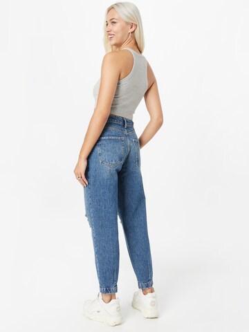 ONLY Tapered Jeans med lægfolder 'TRACY' i blå