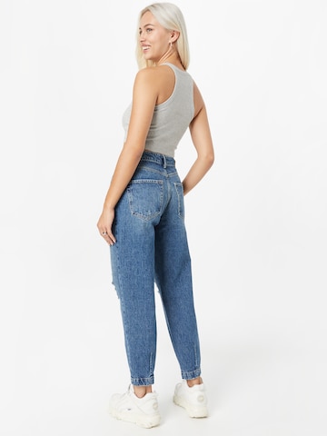 ONLY Tapered Jeans med lægfolder 'TRACY' i blå